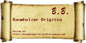 Baumholzer Brigitta névjegykártya